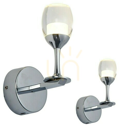 Sprawdź Kinkiet Milagro COPPA ML307 chrom, LED 5 W 350 lm 4000 K, klosz w kształcie kielicha, wys. 21 cm