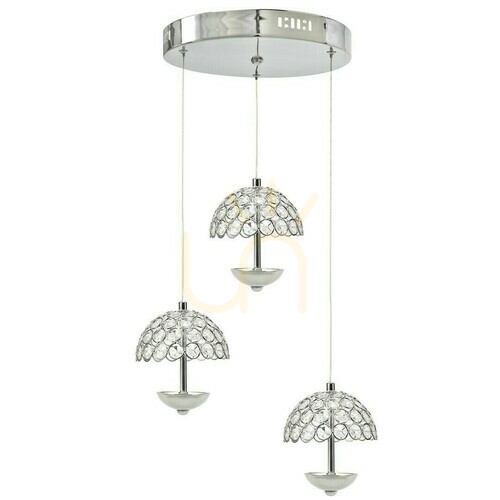 Sprawdź Lampa wisząca Milagro Venus ML316 chromowana kryształowa LED 3-punktowa 15 W