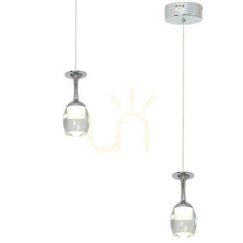 Sprawdź Lampa wisząca Milagro COPPA ML436 chrom, LED 5 W 350 lm 4000 K, klosz w kształcie kielicha
