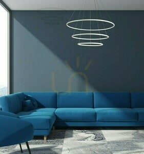 Lampa wisząca Milagro ORION biała 3 pierścienie LED 99W 6930lm 3000K 80 cm ML503 small 4