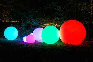 Zestaw kule ogrodowe Luna Ball biała 30/40/50 cm LED E27 LBS304050 small 14