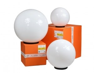 Zestaw kule ogrodowe Luna Ball biała 30/40/50 cm LED E27 LBS304050 small 0