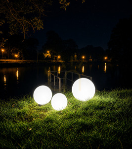 Zestaw kule ogrodowe Luna Ball biała 30/40/50 cm LED E27 LBS304050 small 20
